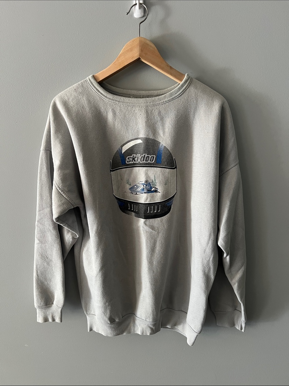 VINTAGE SKIDOO Grey Crewneck Sweatshirt